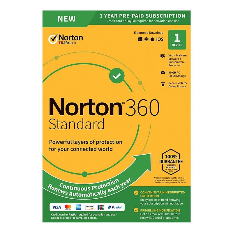 Norton 360 Standard 1 Device 1 Year Email Key