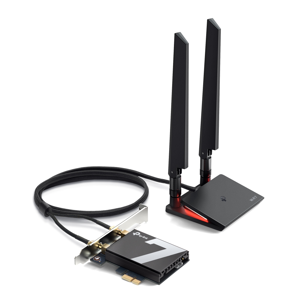 TP-Link Archer TBE550E BE9300 Wi-Fi 7 Bluetooth 5.4 PCIe Adapter, 6GHz@5760 Mbps, 5GHz@2880 Mbps, 2.4GHz@688 Mbps (wifi7) (NIC)