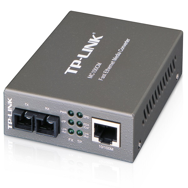 TP-Link MC100CM 10/100Mbps Multi-Mode Media Converter - IEEE 802.3u, SC-Type, 1310nm 2km Multi-mode