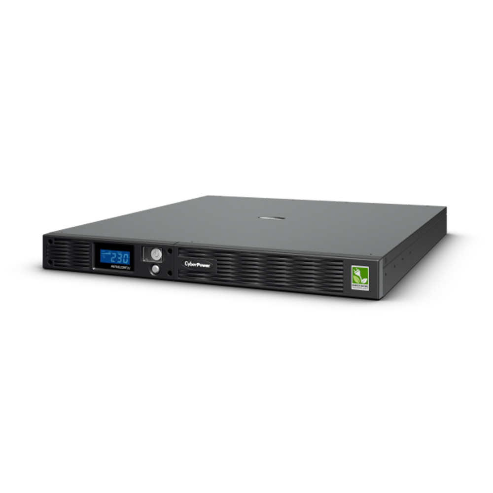 CyberPower PRO Rack Series  LCD 750VA / 500W 1U Line Interactive UPS-(PR750ELCDRT1U)- 3 Yrs Adv. Rep & 2yrs on Int.  Battery(No rail kit in the box)