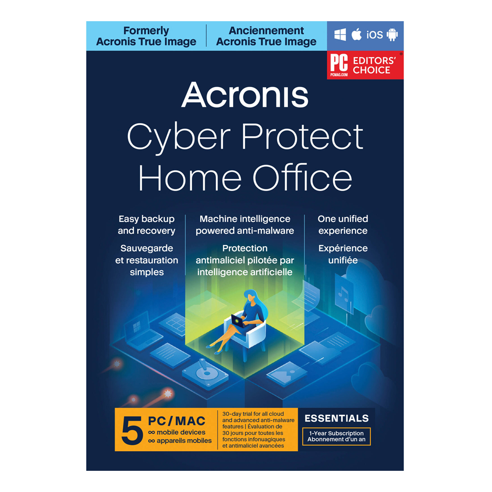Acronis Cyber Protect Home Office Essentials 5 Computer 1yr