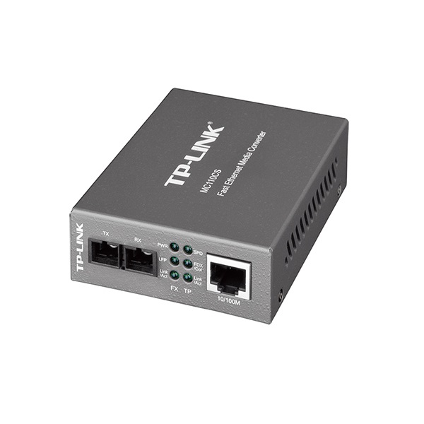 TP-Link MC110CS 10/100Mbps Single-Mode Media Converter Convert 100BASE-FX Fiber to 100Base-TX Copper Media Extends Fiber Distance Up To 20km