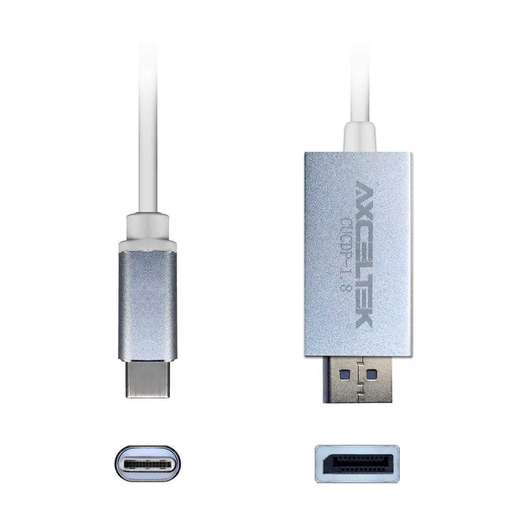Axceltek CUCDP-1.8 USB-C M to DP M 1.8M cable 4K 60Hz