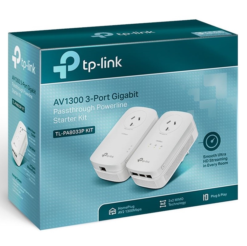 TP-LINK TL-PA8033PKIT AV1300 Gigabit Powerline kit