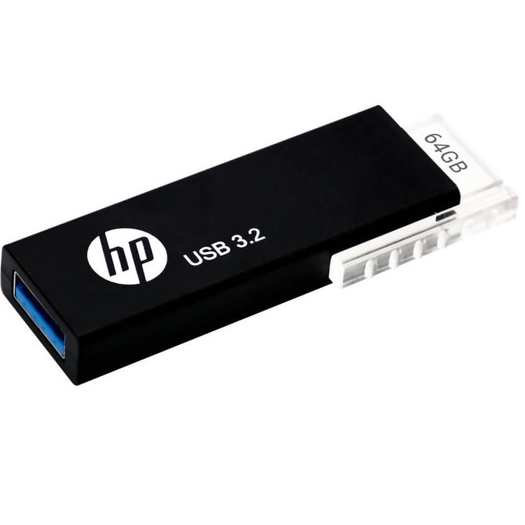 HP HPFD712LB-64 712W 64GB USB3.2 Push-Pull Flash Drive 