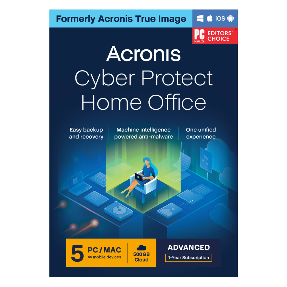 Acronis Cyber Protect Home Office Advance - 5 PC, 1 Yr 500G